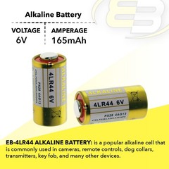 6x Alkaline 6V Battery Compatible With 4LR44 L1325 4AG13 For Electronic Locks