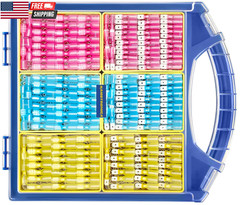 560PCS Heat Shrink Spade Connectors, AWG 22-10 Male Female Wire Spade Terminals,