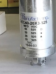 CAPACITOR CAN 40/20/20/20 µF @ 525 Volts VDC for McIntosh Scott Fisher