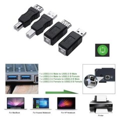 USB 2.0 A to USB Male Female Type B Print Converter Adapter Cable Plug Connector