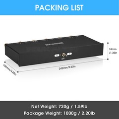 Passive 2 Way Stereo Amplifier / Speaker Switcher Box HIFI Home Audio Selector