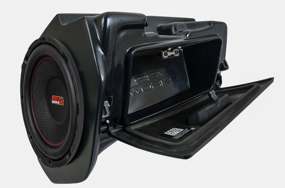 14+ Polaris RZR Glove Box Weather Proof 10″ Amplified Subwoofer