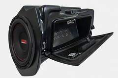 14+ Polaris RZR Glove Box Weather Proof 10″ Amplified Subwoofer