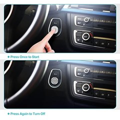 Push Button Starter Switch, 19mm 12V Car Engine Start Button Switch,