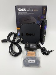 Roku Ultra 4K/HD/HDR Streaming Media Player with JBL Headphones 4661R- Black