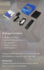 V6 Max Android 14 OS 8K 64GB Storage Ships Fast! Authorized Distributor