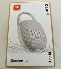 JBL CLIP 5 Bluetooth Speaker Wireless Portable Waterproof White CLIP5 (Used) #b