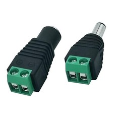 20 Pairs Male Female DC Power Jack Connector Plug 2.1 x 5.5mm for Audio CCTV LED