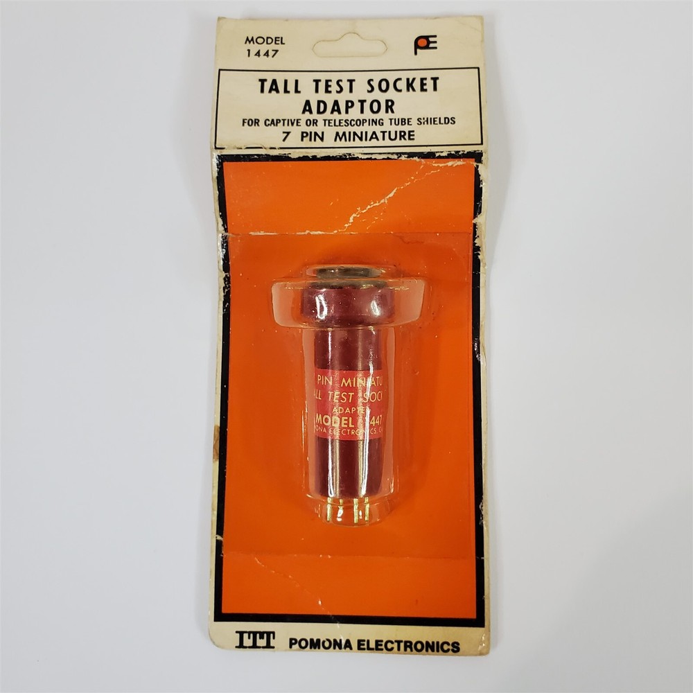 ITT Pamona 1447 Tall Test Socket Adapter for Captive/Telescopic Tube Shields NOS