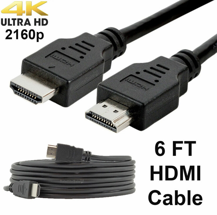 2 Pack 6FT HIGH SPEED HDMI Cable with ETHERNET 4K for PC LAPTOP BLURAY PS3/4/5