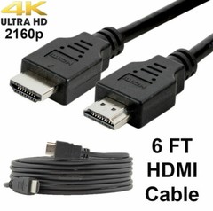2 Pack 6FT HIGH SPEED HDMI Cable with ETHERNET 4K for PC LAPTOP BLURAY PS3/4/5