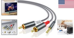 3.5mm to 2 RCA Adapter Cable – High Fidelity Stereo Audio Connection