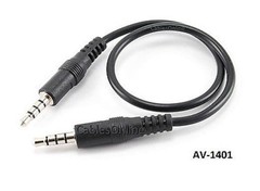 1ft CablesOnline 3.5mm (1/8″) Stereo 4-Pole TRRS Male to Male Cable, AV-1401