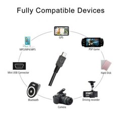 Aprelco USB 2.0 High Speed MALE Type A to Mini B 5 PIN Male Printer Camera Cable