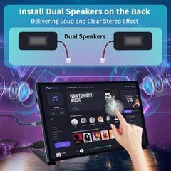 Geeekpi 10.1 Inch Capacitive Touchscreen Display 1024X600 Ips Lcd Dual-Speaker