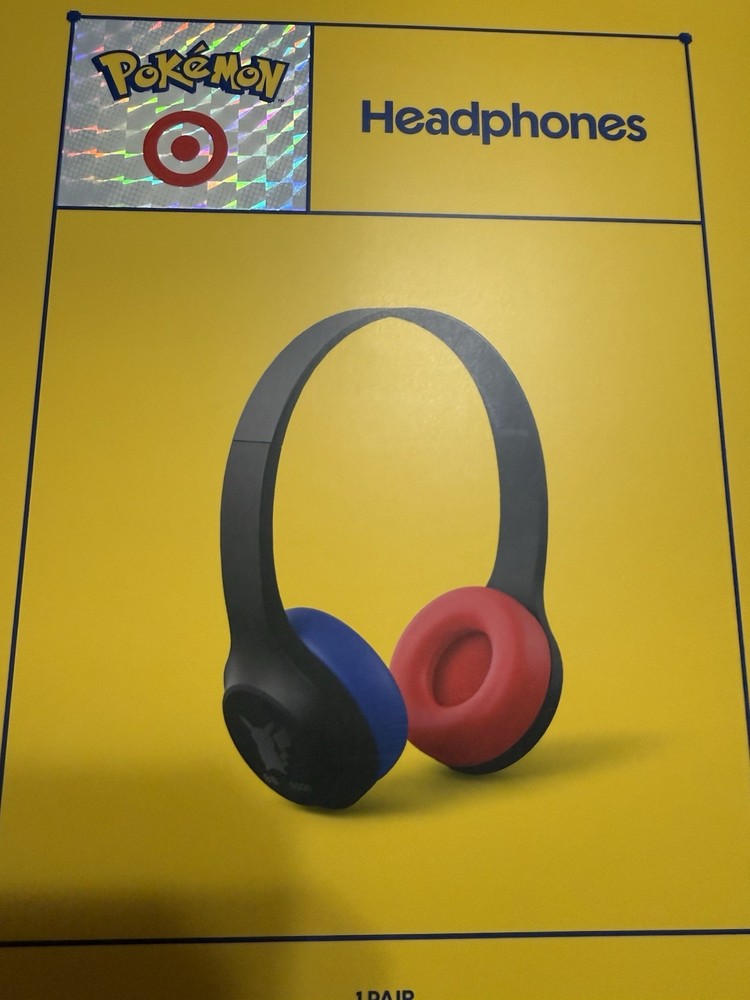 Pokemon x Target Headphones Built-in Mic 3.5mm USB-C Black Blue Red