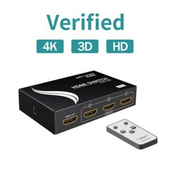 MT-VIKI 3×1 HDMI Switch 4K 30HZ 3 Port Switcher with Wireless IR Remote for 3D