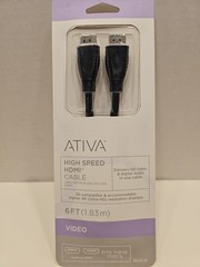 NIB Ativa 6 FT Male Display Port to Male HDMI Cable Plugs FACTORY SEALED