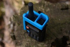 Baofeng UV-5R / BF-F9 – Blue Exoskeleton Cage – Textured Finish