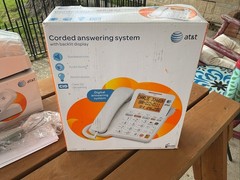 AT&T CL4940 Corded phone W/ Answering Machine & Trimline Phone 210 NEW OPEN BOX