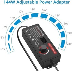 Universal DC Power Supply Adapter 3.5V to 24V with 14 Tips and LCD Display