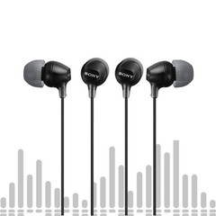 Sony MDREX15LP Fashion Color EX Series In Ear Earbud Headphones Black 2 pack