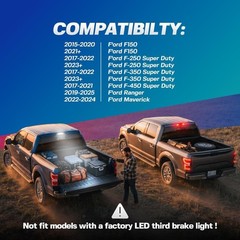 LED Third 3rd Brake Light for 2015-2026 F150 F’ord 2017-2022 A. Smoked Len