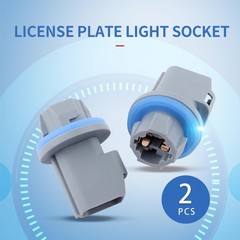 2PCS License Plate Light Socket Compatible with 1.45×1.01×1.01 inch, Gray