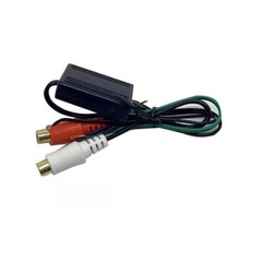 2x High to Low Compact Line Output Converter 2-Channel Speaker Wire to Gold RCA