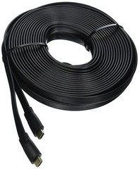 HDMI 25ft Flat HDMI V1.4 3D Ethernet Cable For Blu-ray DVD Xbox One PS4 HDTV BK