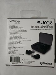SURGE True Wireless Earbuds with Charging Case 10 Hours Play Time Free S&H