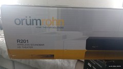 Orumrohn R201 Wireless Soundbar 1200W w/ Subwoofer, Remote, FM Radio, Black