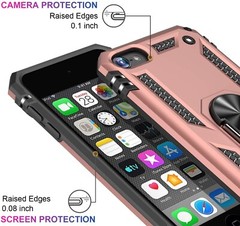 Heavy Duty Dual Layer Case 360° Rotating Ring Kickstand for iPod Touch 7 6 5th