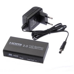 UHD 4K 60Hz HDMI 2.0 Repeater Amplifier Splitter Box Hub HDR 1080P 1×2 1In 2Out