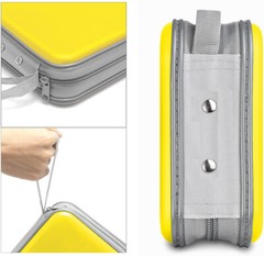 Yellow 36 Disc CD Case Organizer DVD VCD Carry Portable Holder Storage Bag Album