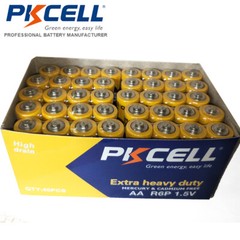 40pcs AA Batteries Double A 1.5V PC1500 EN91 R6P Zinc-Carbon EXP.12/2025