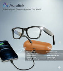 2k Smart AI Glasses for Men, Women, 8 MP Video Camera With Charging Case