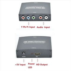YPbPr Component to HDMI Converter L/R Audio HD Video Adapter Box