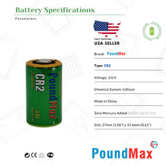 PoundMax CR2 3.0v Lithium Camera Battery – 1 Count™