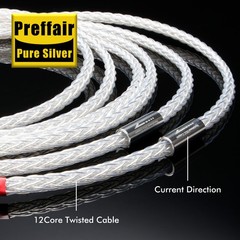 Pair 7N Silver Plated OCC Copper Wire HiFi Audio Signal Interconnect 2RCA Cable