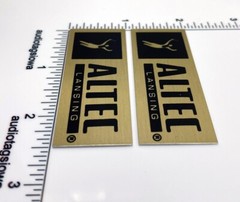 Altec Lansing Speaker Badge Logo Emblem Pair Custom Made Aluminum
