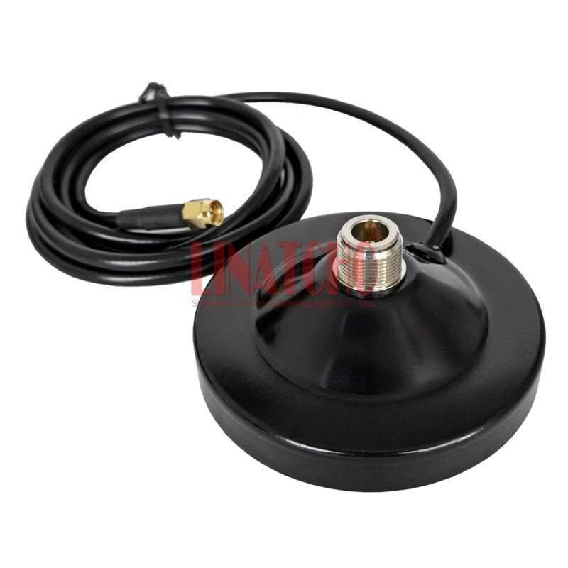 N Female Jack Socket Antenna Magnetic Base 90MM Diameter RG58U 2m Cable SMA Male