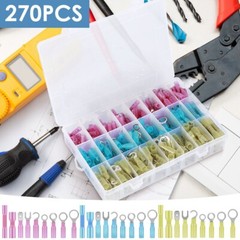 270pcs Heat Shrink Tubing Wire Connectors Marine Automotive Waterproof Terminal