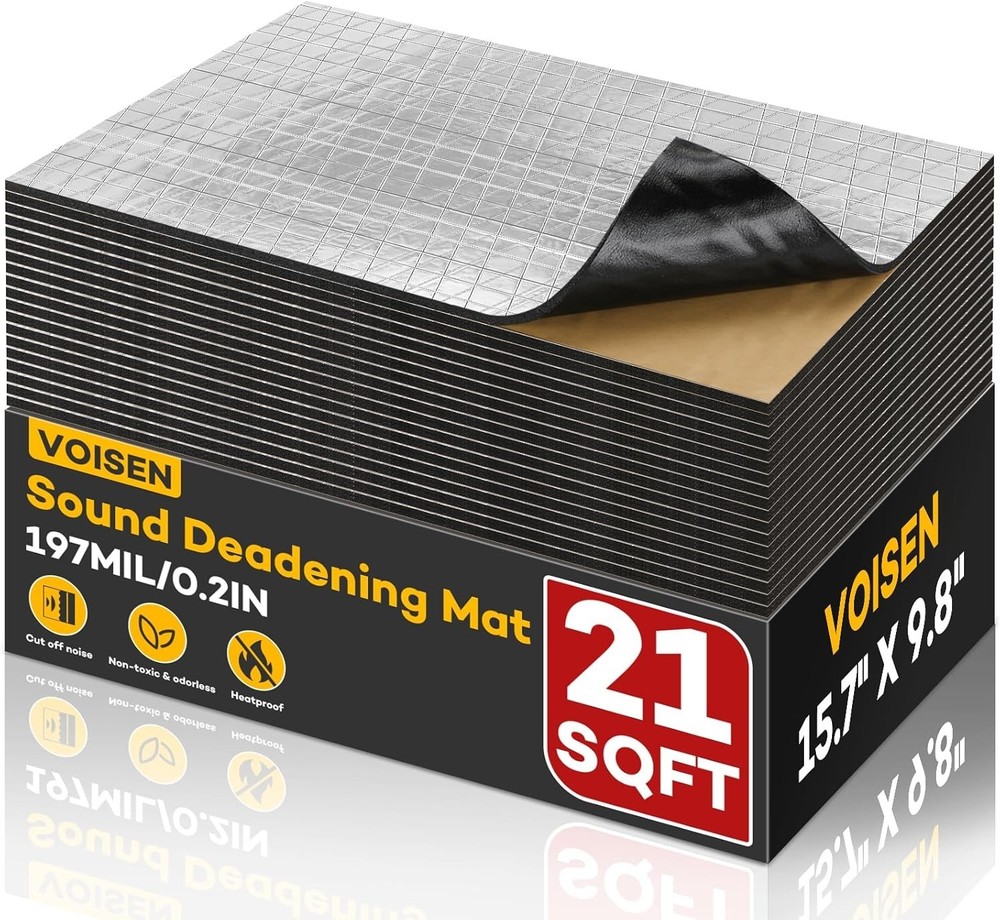 VOISNE Sound Deading Material for Cars,197 197 mil-Aluminum 21 SqFt-28 Pack