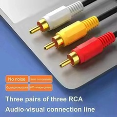 3 RCA to 3 RCA Male to Male Composite AV Cable for TV DVD Home Theater- 1m