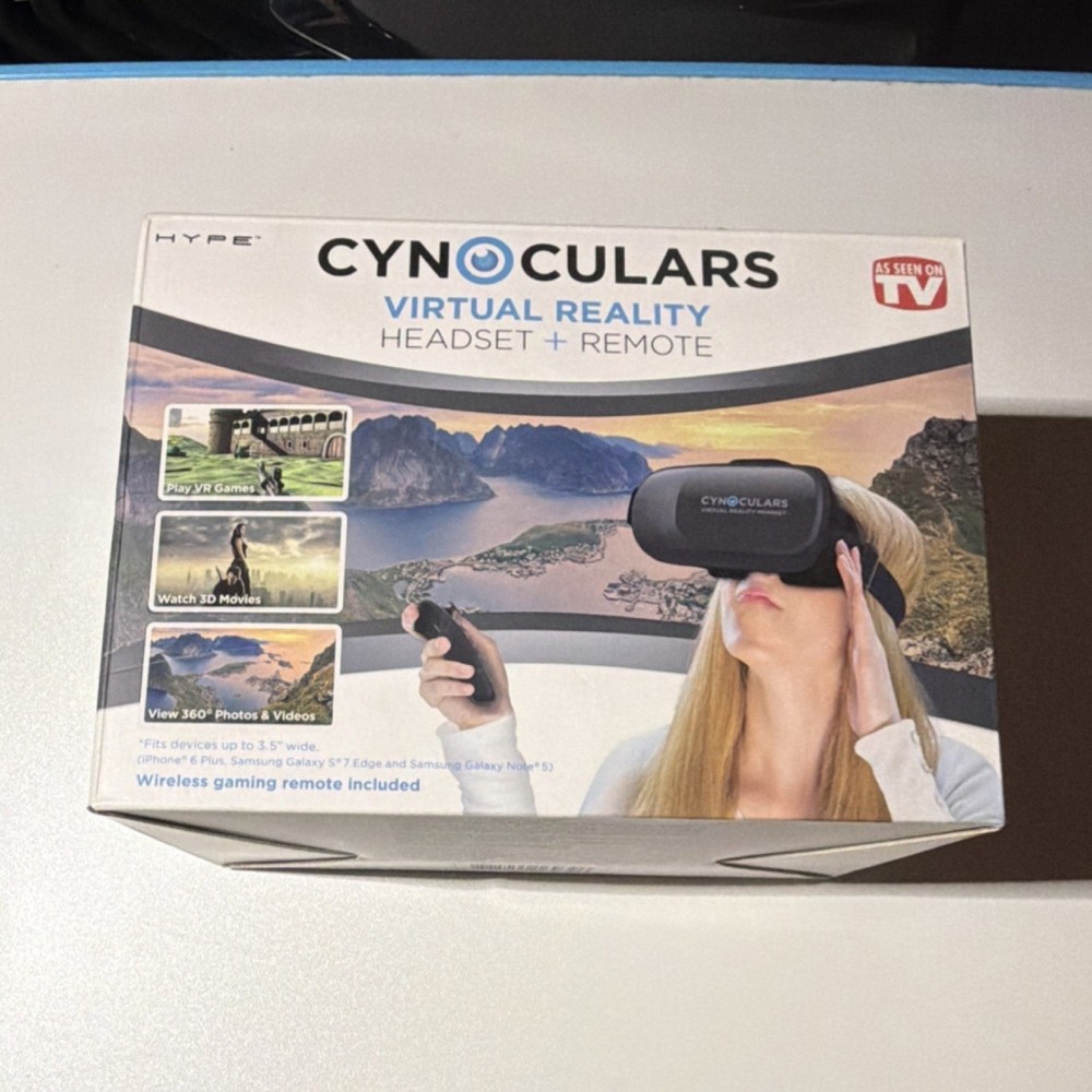 Hype Cynoculars Virtual Reality VR Headset Wireless Gaming Remote 5.5in