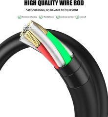 3.5mm Male AUX Audio Jack to USB 2.0 Charge Data Cable Cord, 2pack black