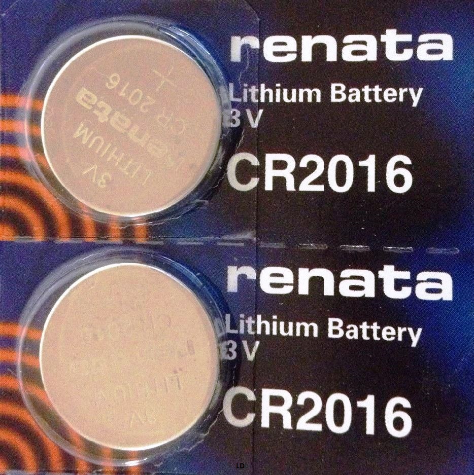 CR 2016 RENATA WATCH BATTERY (2 piece) ECR2016 FREE SHIPPING Authorized Seller