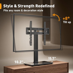 Universal Swivel TV Stand Base for 32–70 Inch Tvs, Height Adjustable Table Top T