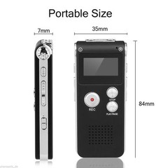 Digital Voice Recorder Dictaphone Audio Sound Recorder Mini Small MP3 Lecture